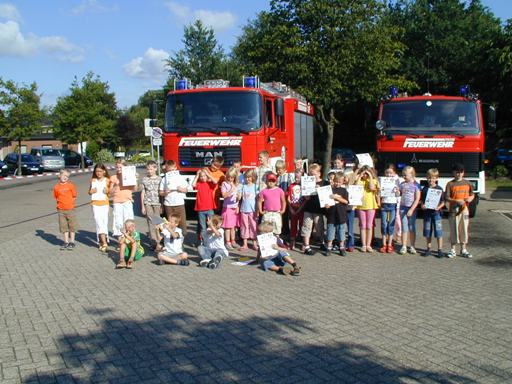 Gruppenfoto der teilnehmenden Kinder.